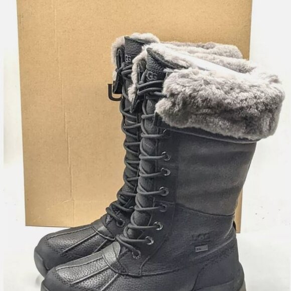 NEW UGG Adirondack III Tall sz 7 Women's Black Waterproof Snow Boot 1095142 - Picture 1 of 14